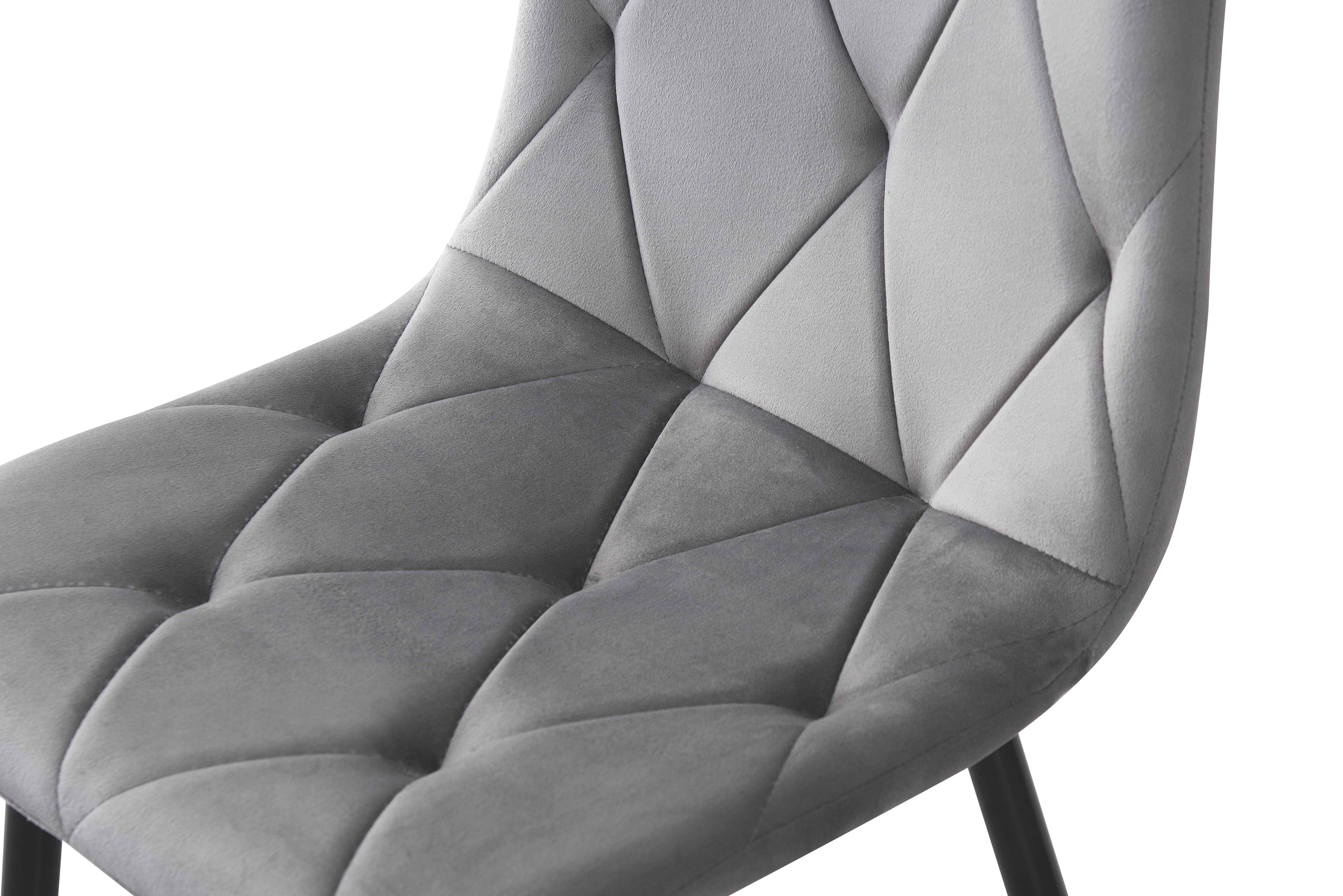 Стілець для кухні та вітальні ГРЕЙС Меморі 430х870х385 мм Чорний/Велюр Сірий (GAА0056861) - фото 5 Стілець для кухні та вітальні ГРЕЙС Меморі 430х870х385 мм Чорний/Велюр Сірий (GAА0056861) - фото 5