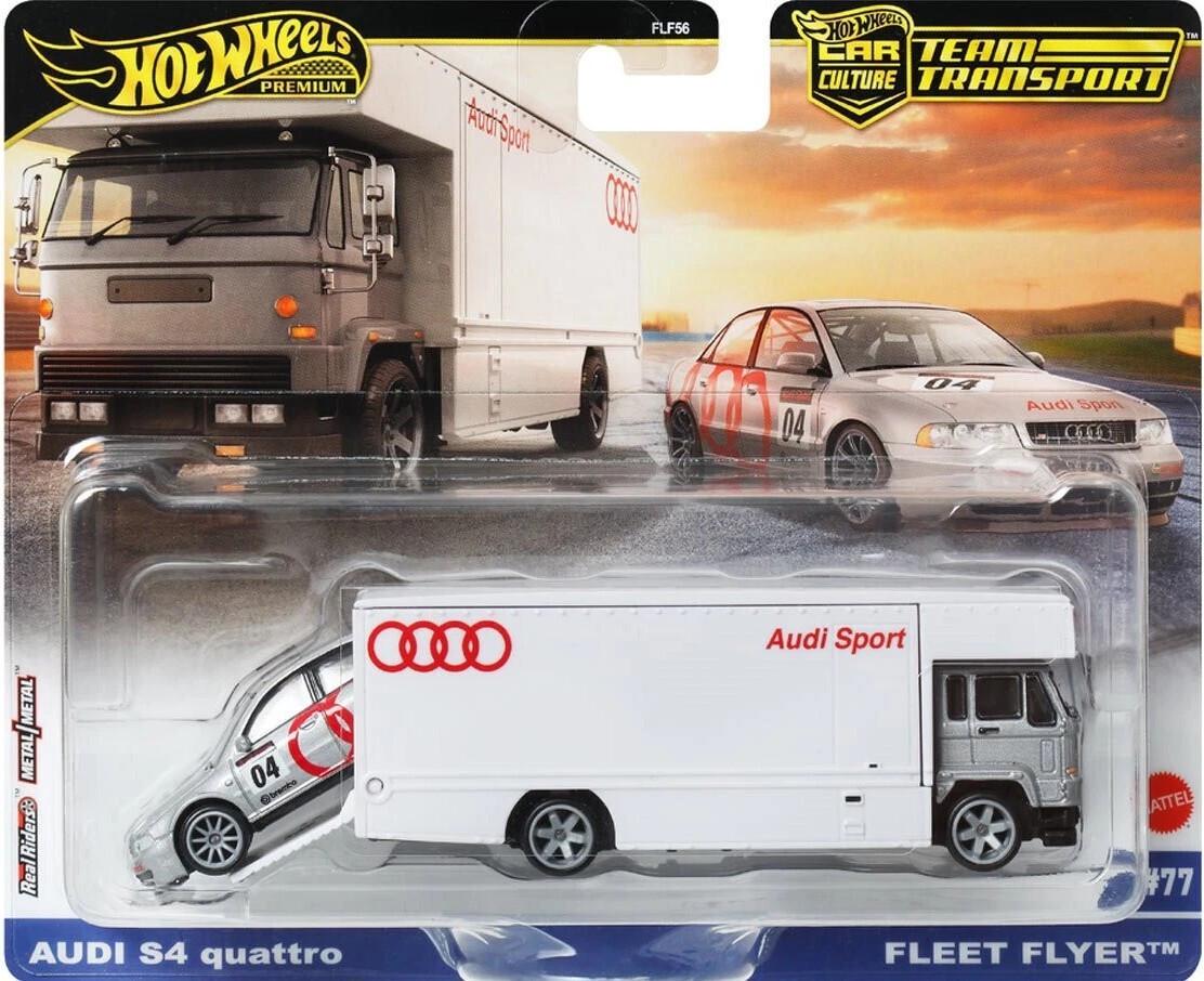 Игрушечные машинки Hot Wheels Premium Audi S4 Quattro & Fleet Flyer 2025 Team Transport №77 Car Culture (JBM30)