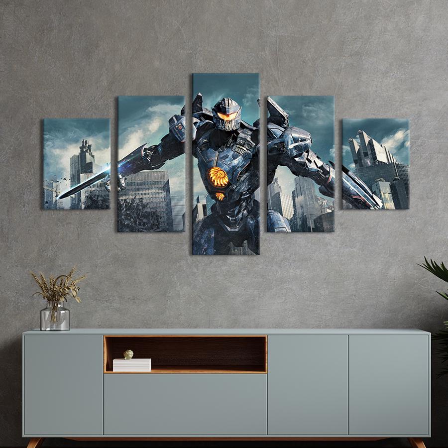 Картина на холсте Великолепный Егерь Бродяга Мститель, Pacific Rim 162x80 см (1480-52)
