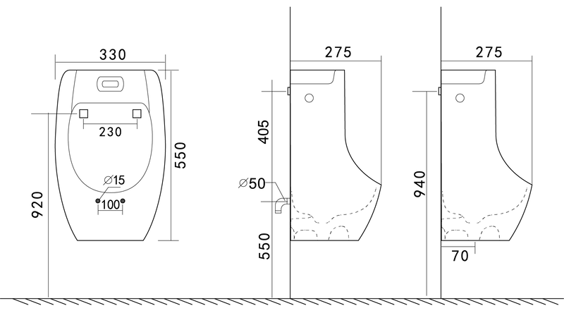 Писсуар подвесной Mixxus Premium BEVEL-1002 с ИК-датчиком автоматического смыва 330x245x545 мм (MP6662) - фото 8 Писсуар подвесной Mixxus Premium BEVEL-1002 с ИК-датчиком автоматического смыва 330x245x545 мм (MP6662) - фото 8