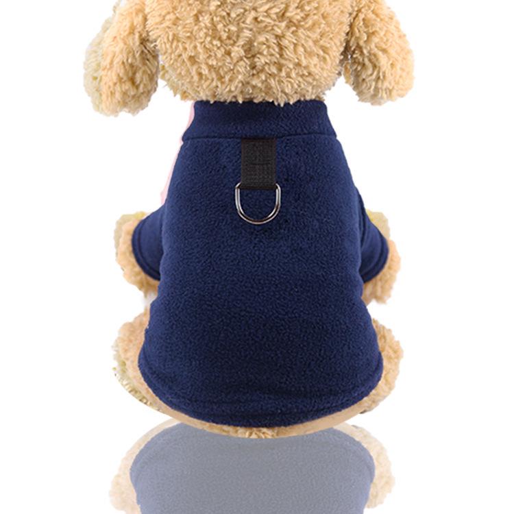 Кофта для собак с кольцом для поводка однотонная XXL Синий (1M1065)