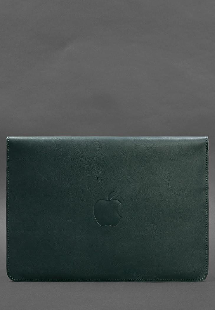 Чехол-конверт кожаный на магнитах для MacBook Pro 16" Зеленый (A-028890) - фото 2 Чехол-конверт кожаный на магнитах для MacBook Pro 16" Зеленый (A-028890) - фото 2