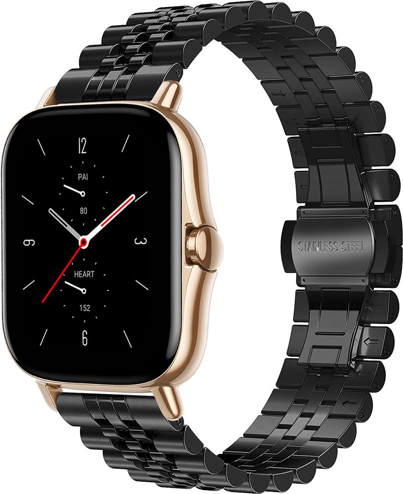 Браслет металлический Stech для Amazfit GTS 2e Black (26977-2B)