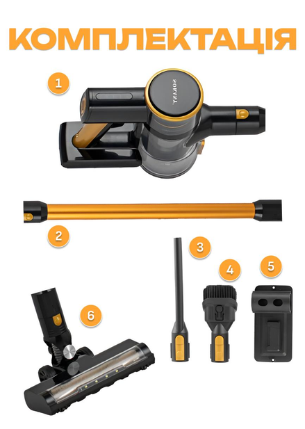 Пилосос акумуляторний ручний вертикальний безпровідний без мішка з колбою для дому циклонний пилосос 3в1 - фото 6 Пилосос акумуляторний ручний вертикальний безпровідний без мішка з колбою для дому циклонний пилосос 3в1 - фото 6