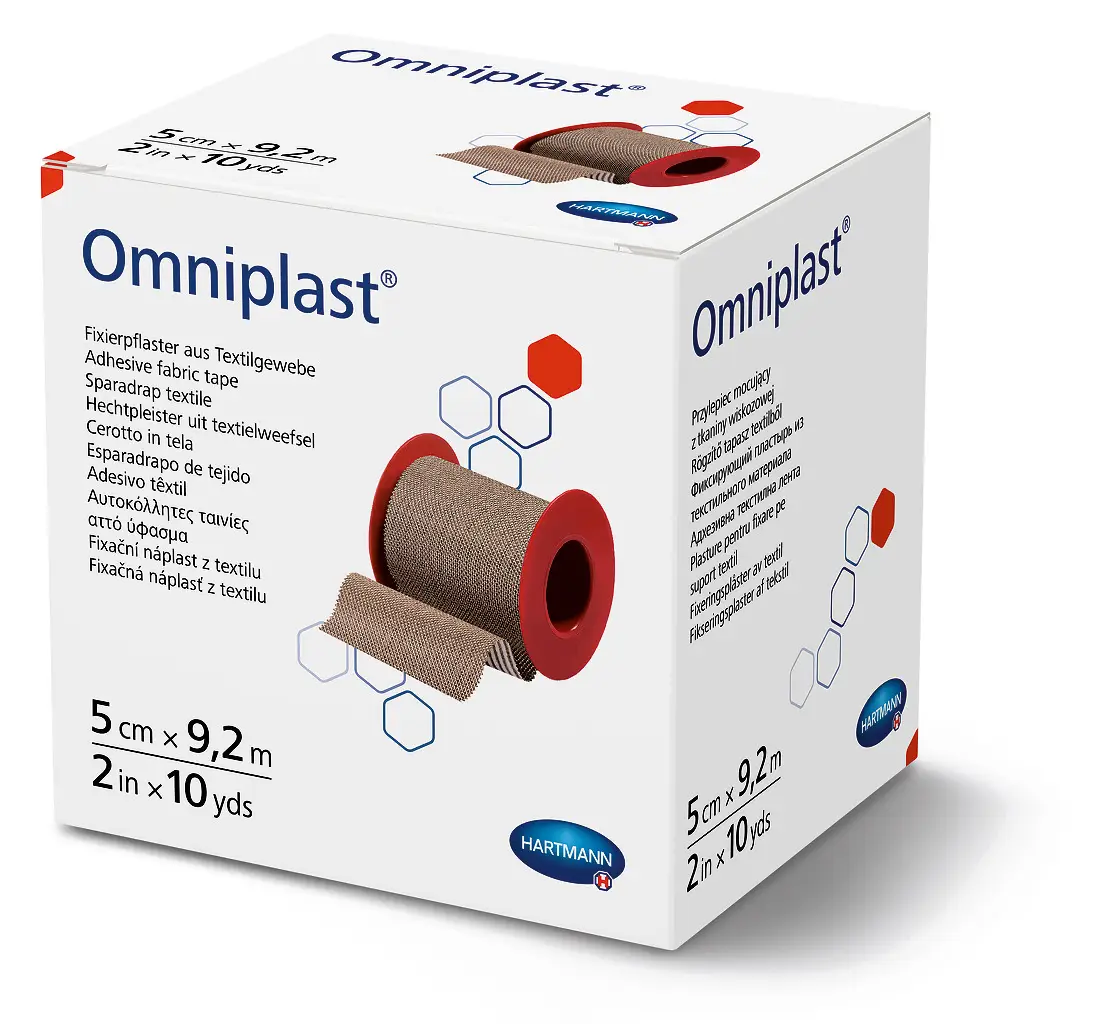 Пластырь фиксирующий текстильный Omniplast 5 см х 9,2 м (1696822583)