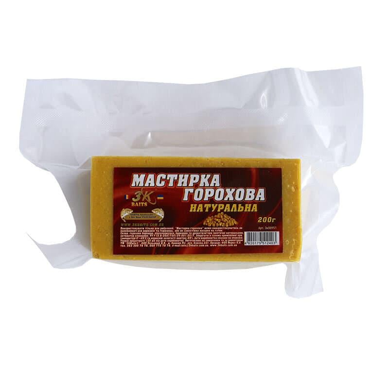 Прикорм 3KBaits Мастырка горохова Натуральна 200 г (3KB1234)