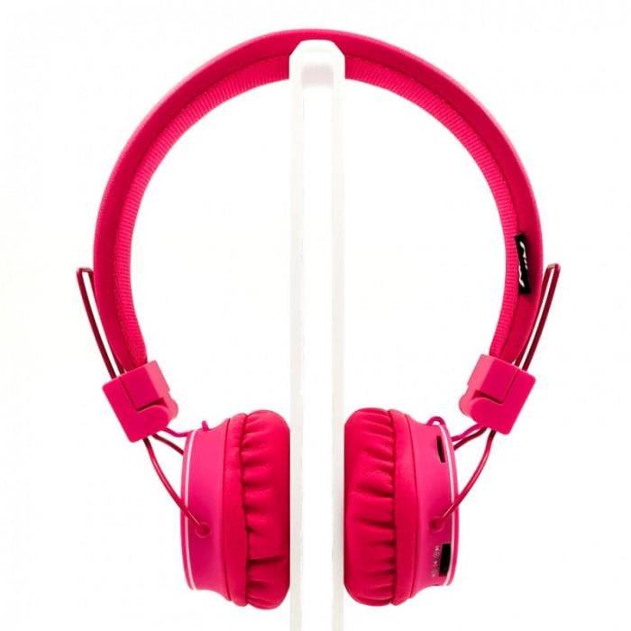Наушники беспроводные с MP3 плеером NIA-X2 радио Розовый Наушники беспроводные с MP3 плеером NIA-X2 радио Розовый