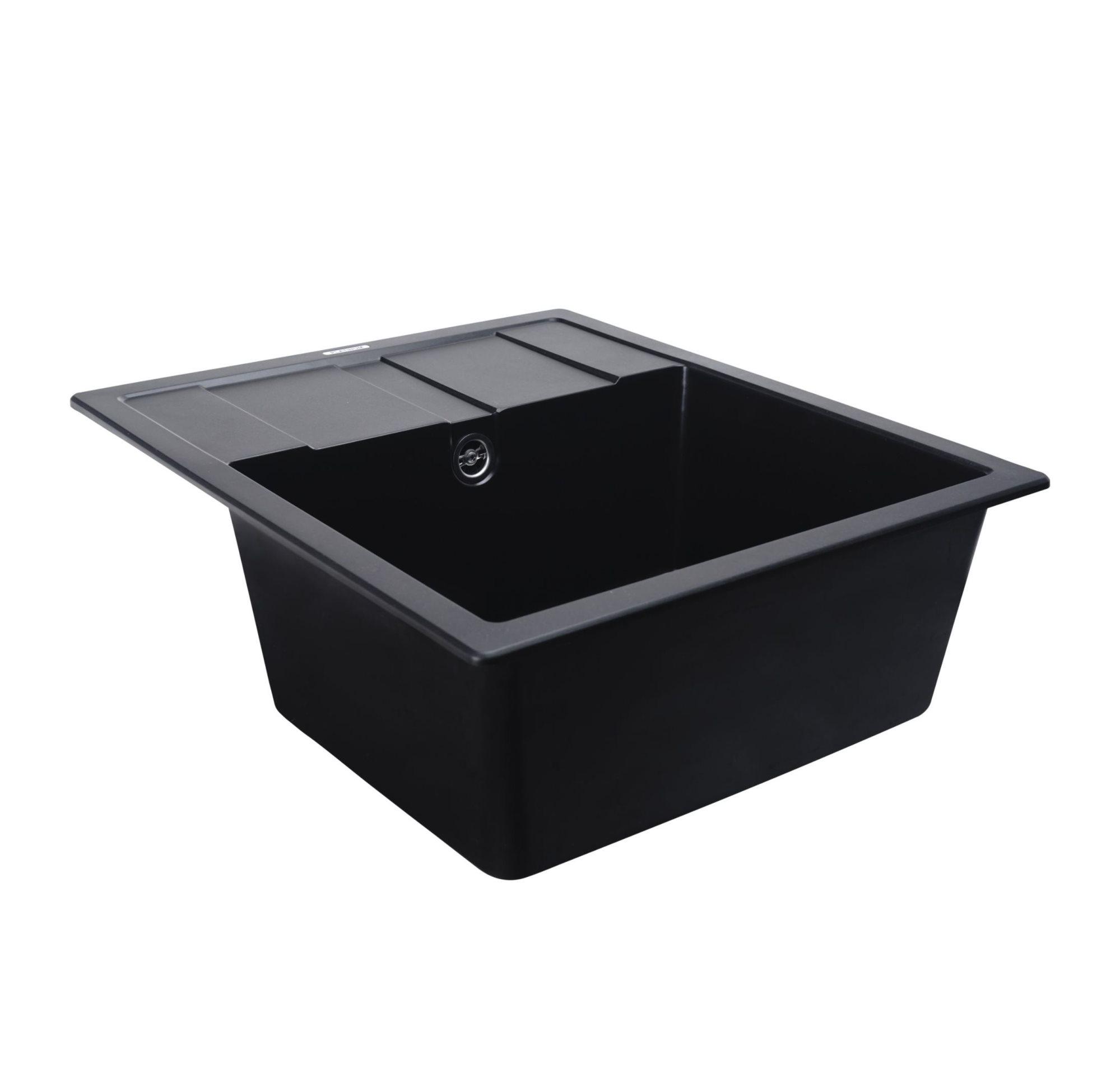 Мийка кухонна Valeso Aria 5851 Чорний/змішувач BG76 Чорний/сифон 1041 - фото 2 Мийка кухонна Valeso Aria 5851 Чорний/змішувач BG76 Чорний/сифон 1041 - фото 2