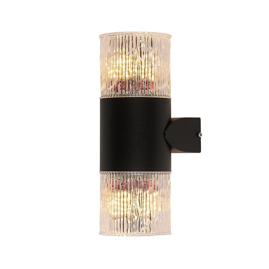 Бра уличное на 2 лампы 804W1906-2 BK Черный/Прозрачный - фото 2 Бра уличное на 2 лампы 804W1906-2 BK Черный/Прозрачный - фото 2