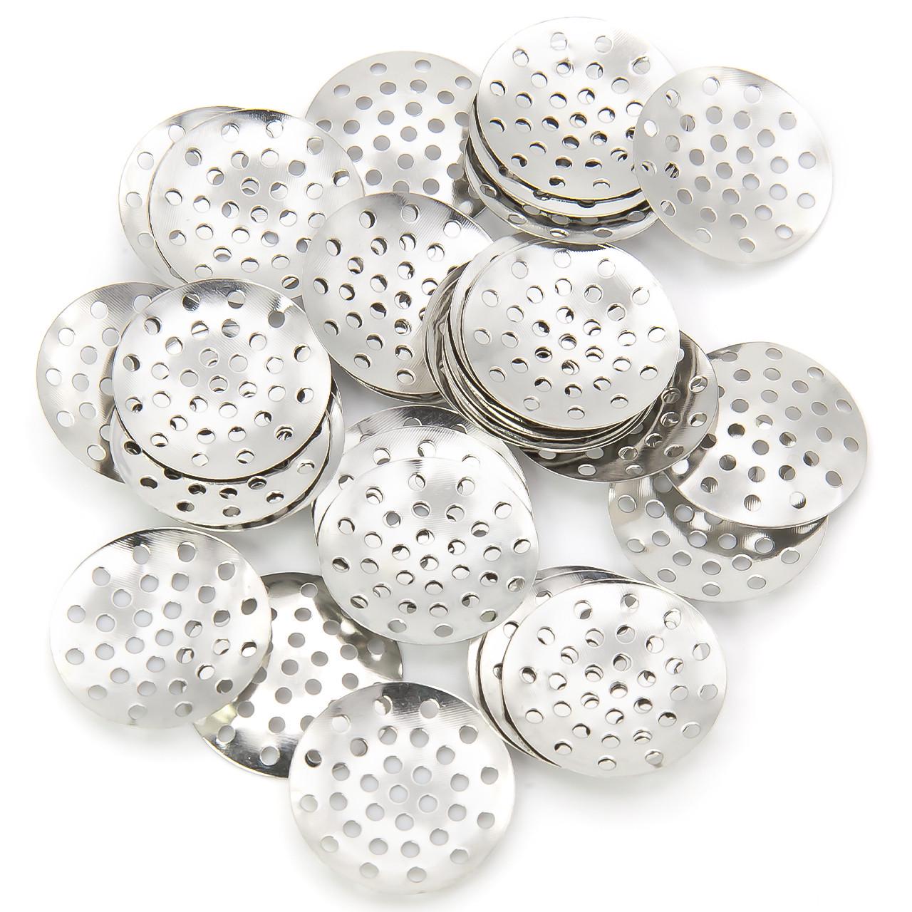 Основа для броши Сито перфорированная платформа 16 мм в уп. 50 шт. Платиновый (ОМ0016п01)