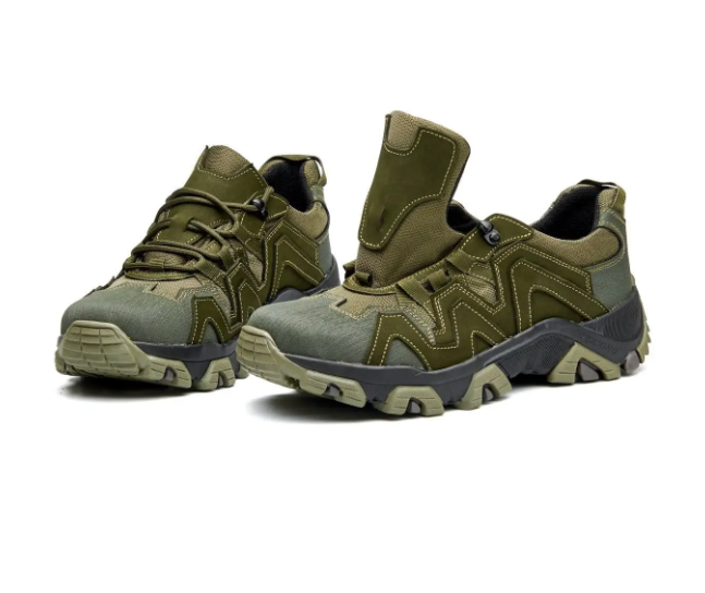 Кросівки чоловічі демісезонні натуральний нубук р. 43 Хакі - фото 2