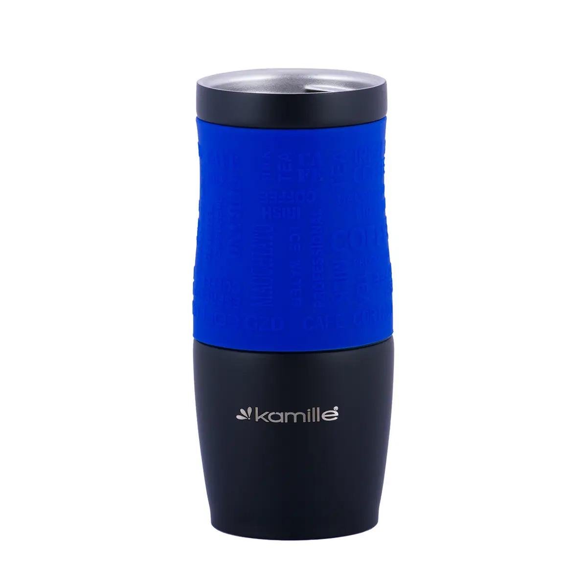Термокружка Kamille 2052A с ремешком 380 мл Синий - фото 3 Термокружка Kamille 2052A с ремешком 380 мл Синий - фото 3