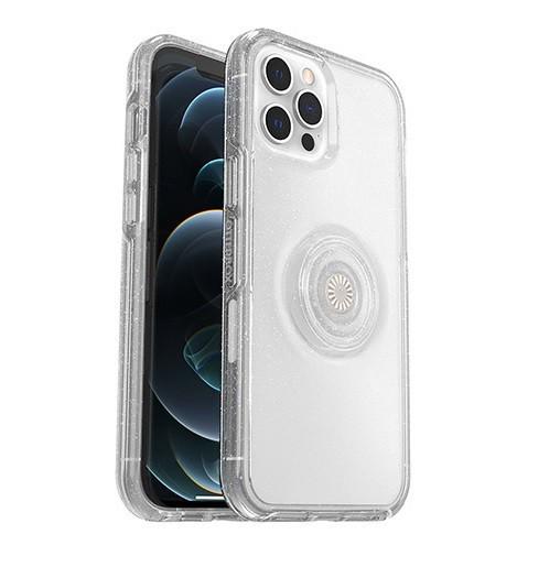 Чехол противоударный прозрачный с подставкой OtterBox Symmetry Pop Series для Iphone 12 Pro Max (6.7") Stardust Звездная пыль