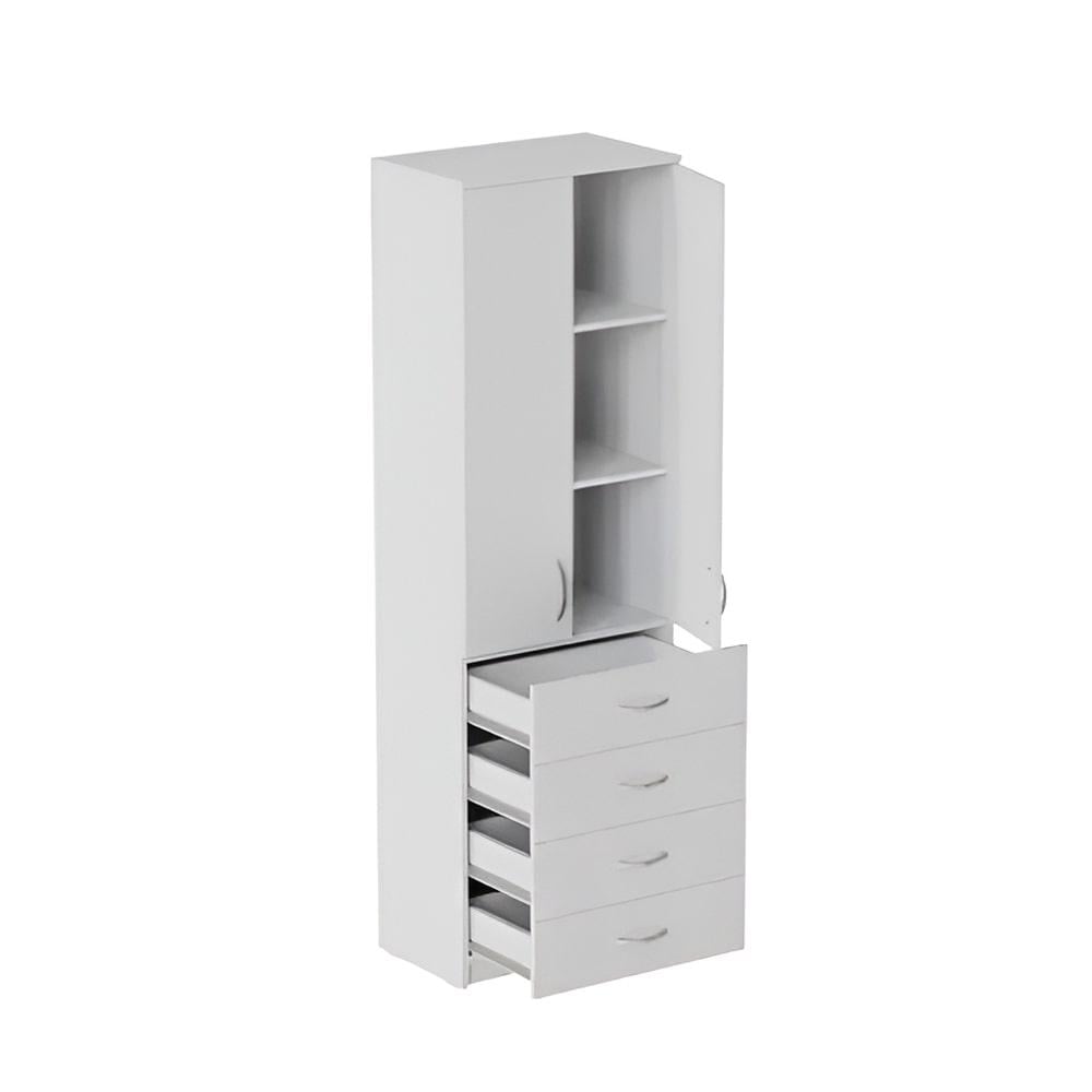Шкаф Ferrum-decor Анжело на 3 полок с 2 дверями и 4 ящика ДСП 16 мм 1900x600x380 мм Белый (FRD-104989)