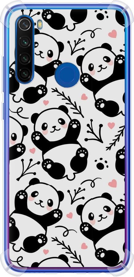 Чехол на Xiaomi Redmi Note 8T Панды (4318sp-1818-42517)