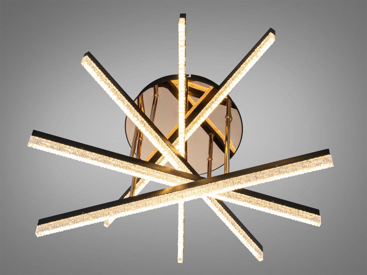 Люстра світлодіодна стельова для вітальні SX1009/5BK з кристалами Чорний (2918714009) Люстра світлодіодна стельова для вітальні SX1009/5BK з кристалами Чорний (2918714009)