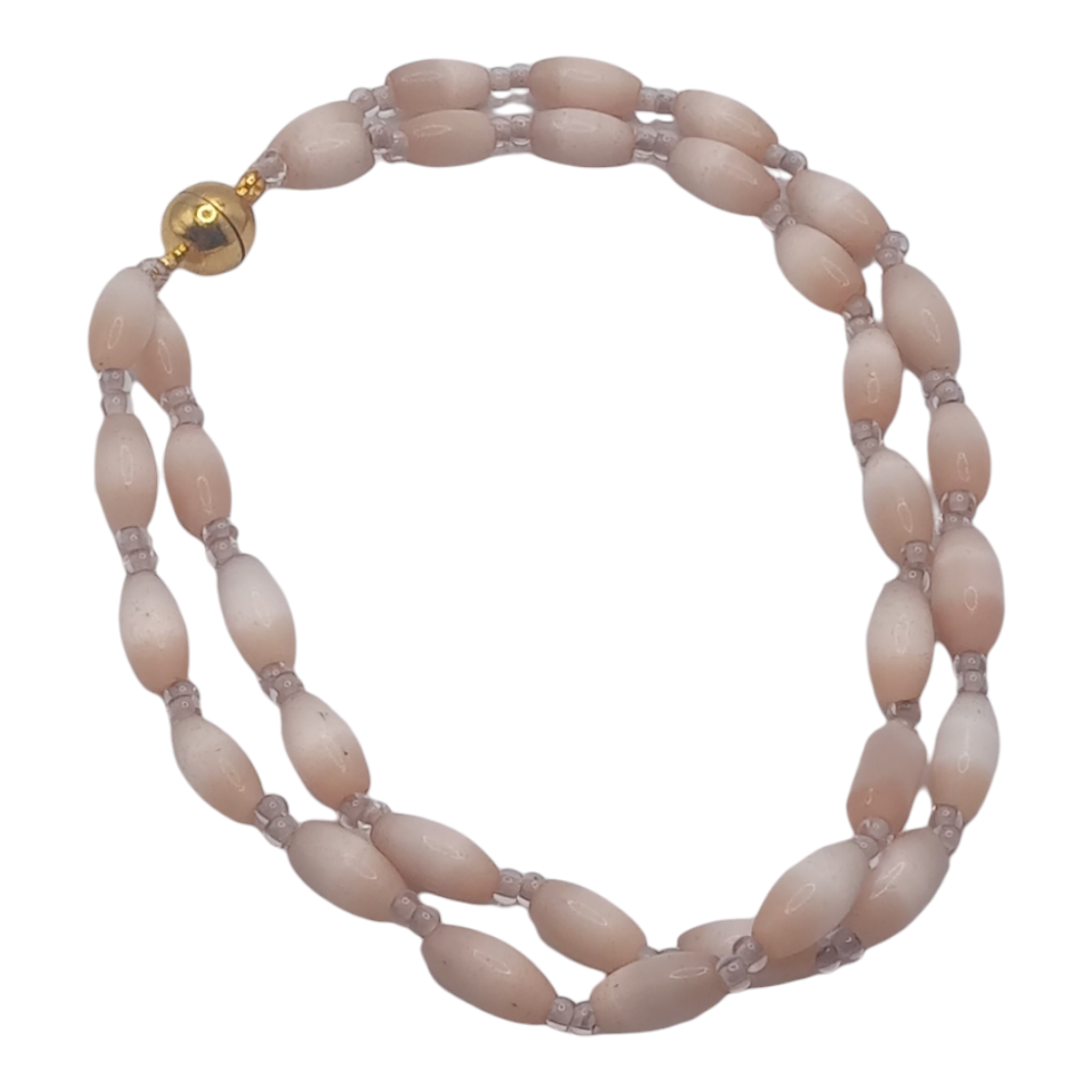 Браслет на два ряда ручной работы Бежевый (15386056) Браслет на два ряда ручной работы Бежевый (15386056)