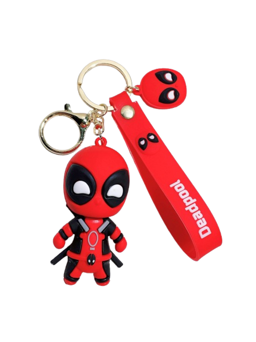 Брелок Deadpool черный Марвел супергерой 7 см