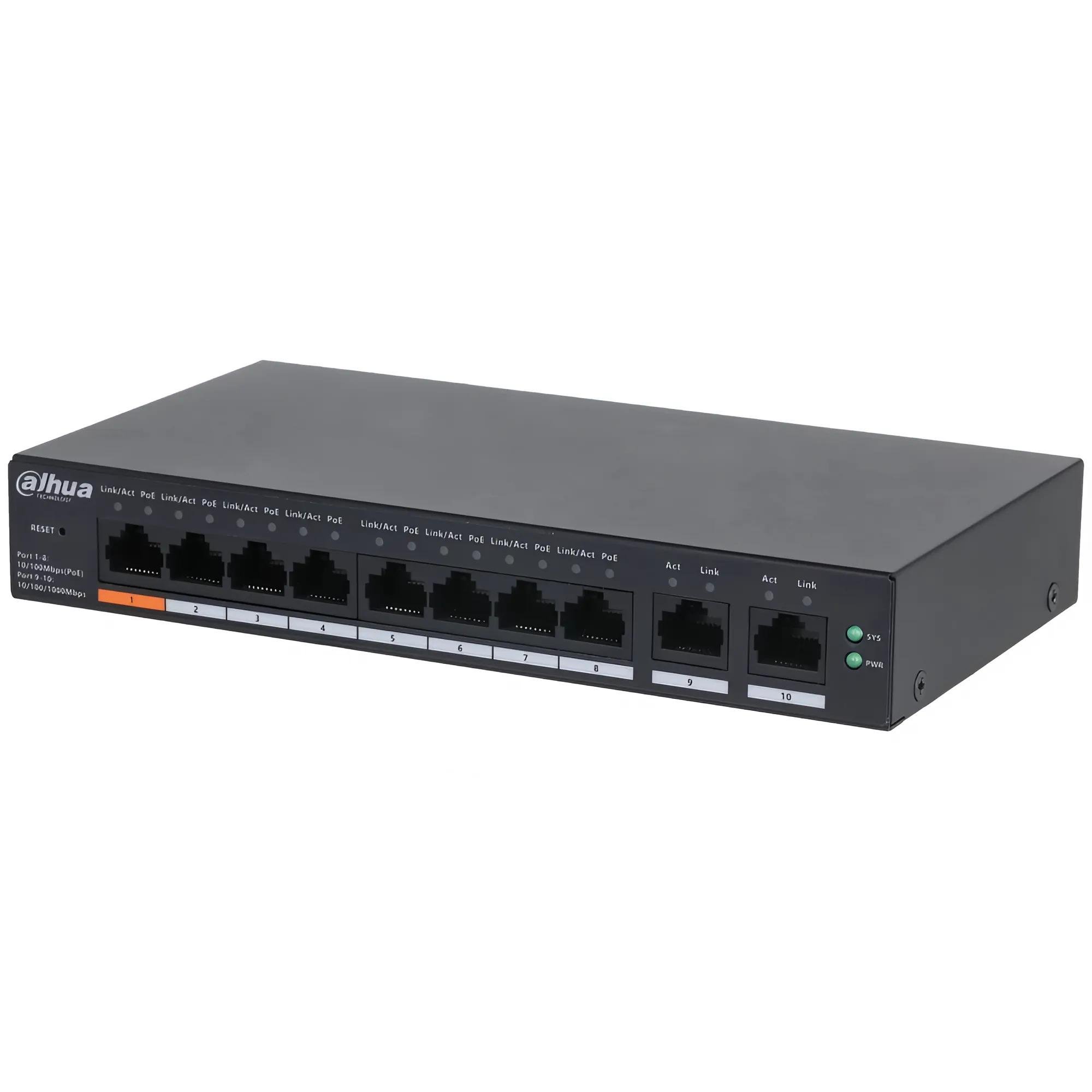 Комутатор Dahua 8xPoE DH-CS4010-8ET-60 керований 4,8 Гбіт з 60 Вт Чорний (625628) - фото 2 Комутатор Dahua 8xPoE DH-CS4010-8ET-60 керований 4,8 Гбіт з 60 Вт Чорний (625628) - фото 2