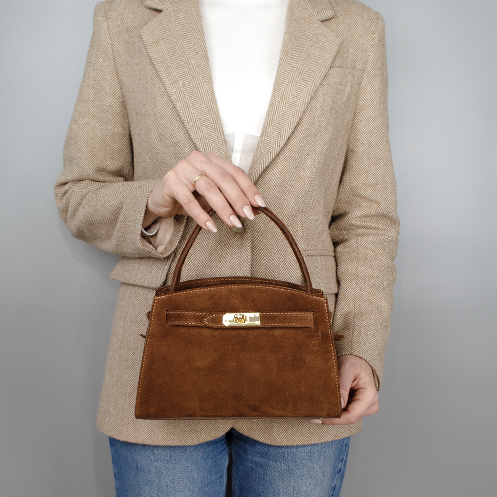 Сумка жіноча замшева Virginia Conti 03737 Темно-рудий (2412952046) - фото 2