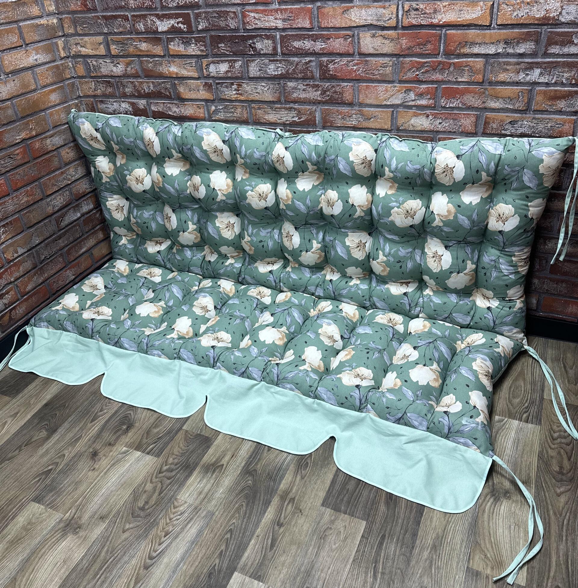 Подушка Сomfort Home Multiflowers на поддоны/качели/каркасы/садовую мебель с рюшей 150х50х50 см