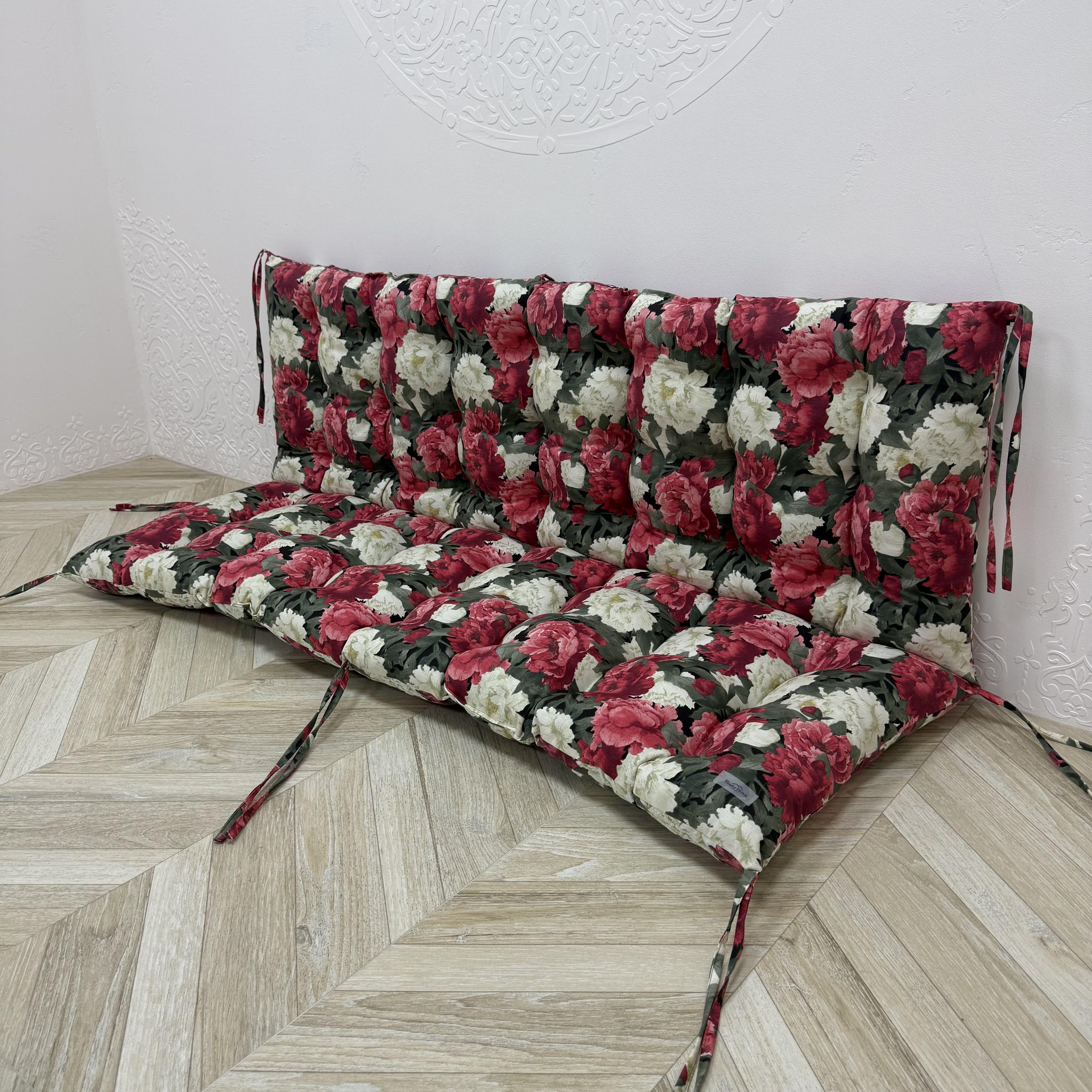 Подушка на піддони/гойдалки/каркаси/садові меблі Ashen flowers Comfort Home панама 100х50х50 см