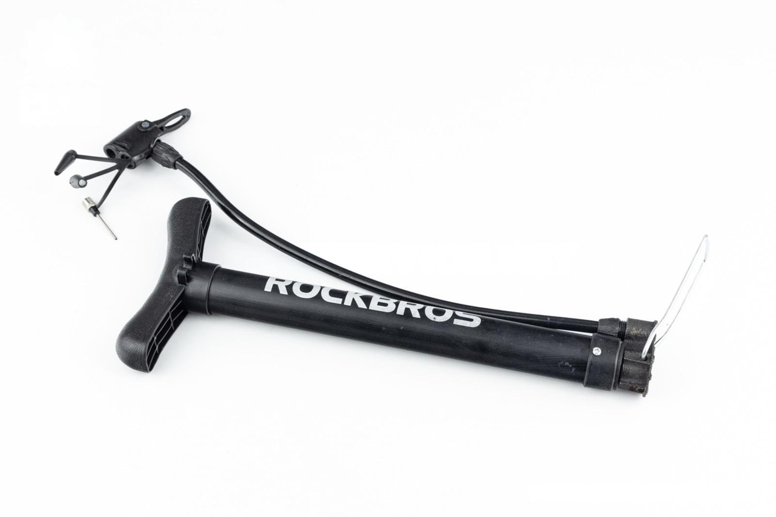 Насос велосипедный ручной пластмассовый с Т-ручкой под штуцер Schrader&Presta Черный (407272)