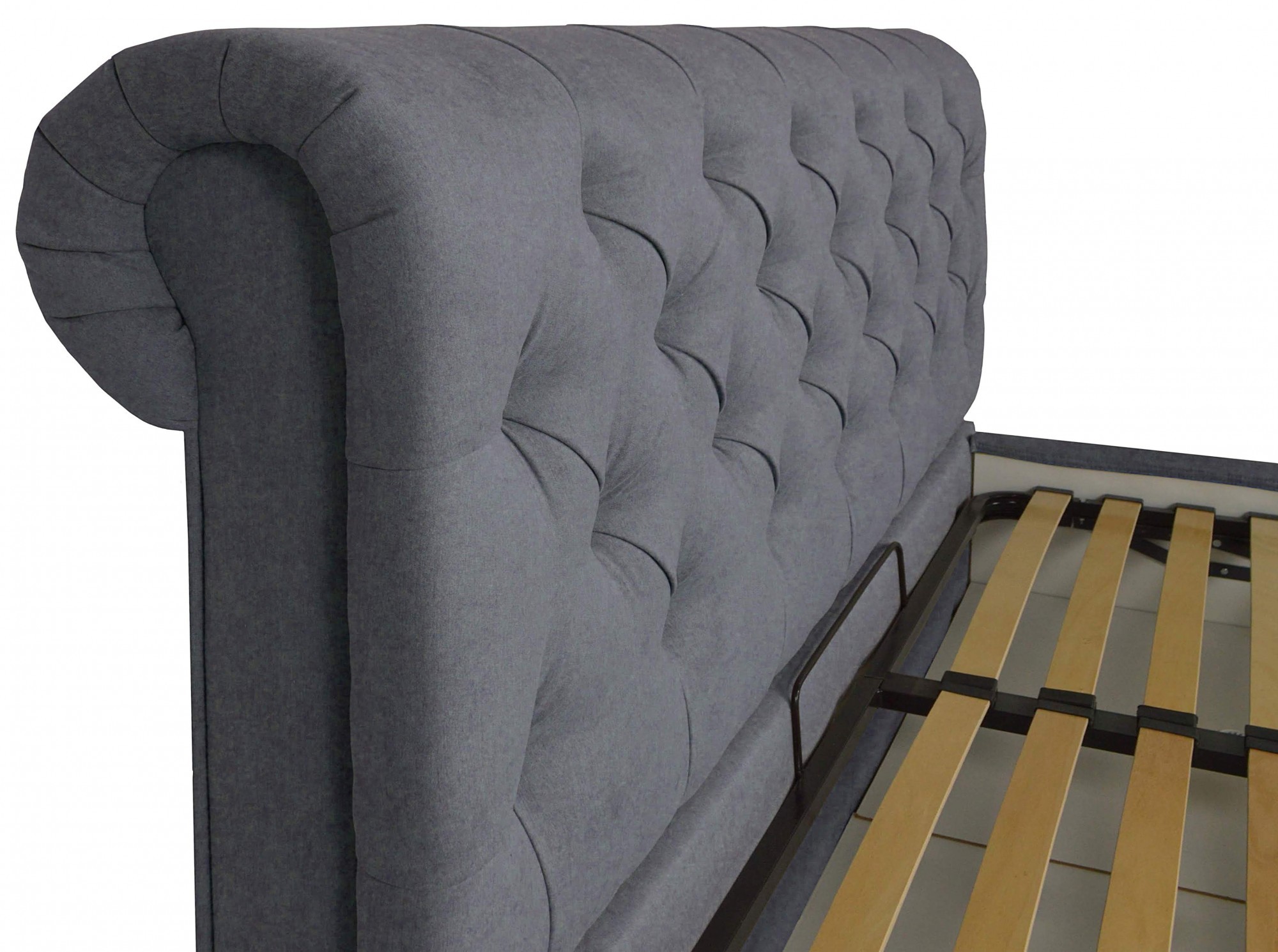 Кровать двуспальная London VIP Fibril 16 C1 160х190 см Темно-серый - фото 3 Кровать двуспальная London VIP Fibril 16 C1 160х190 см Темно-серый - фото 3