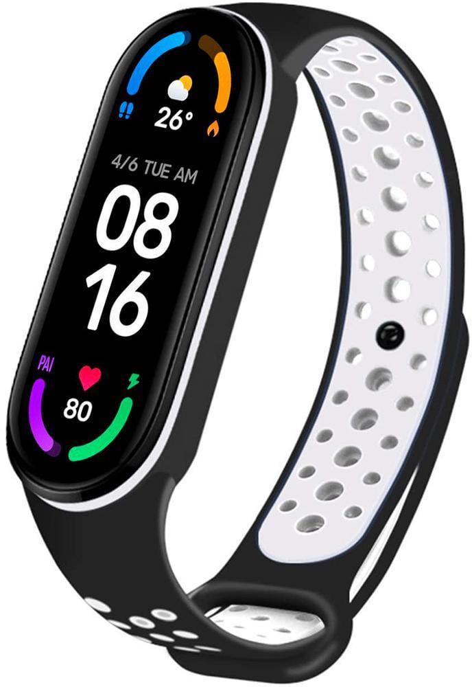 Ремешок Sport для Mi Band 6 Black/White (29044-1E)