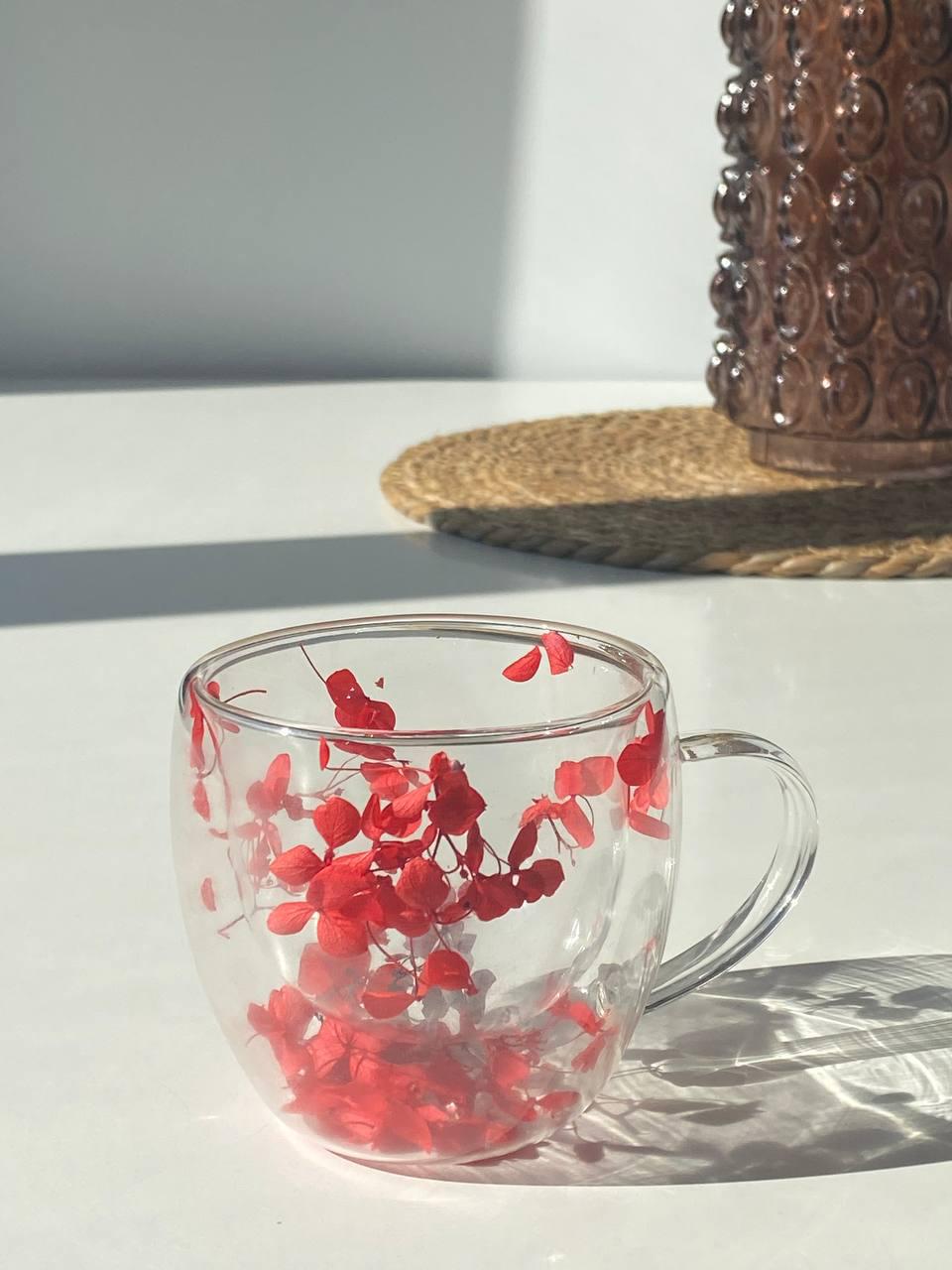 Чашка Olens Прекрасная дама с двойным дном 200 мл Красный (8030-246)