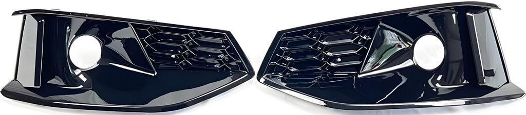 Решетки противотуманных фар S-Style 2020-2022 2 шт. GT Tuning для Audi A4 B9 2015-2024 ABS Черный