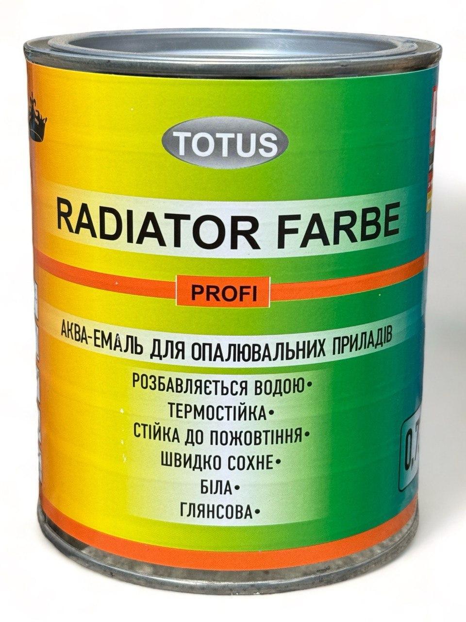 Краска для батарей TOTUS Radiator Farbe 0,75 л (65009456)