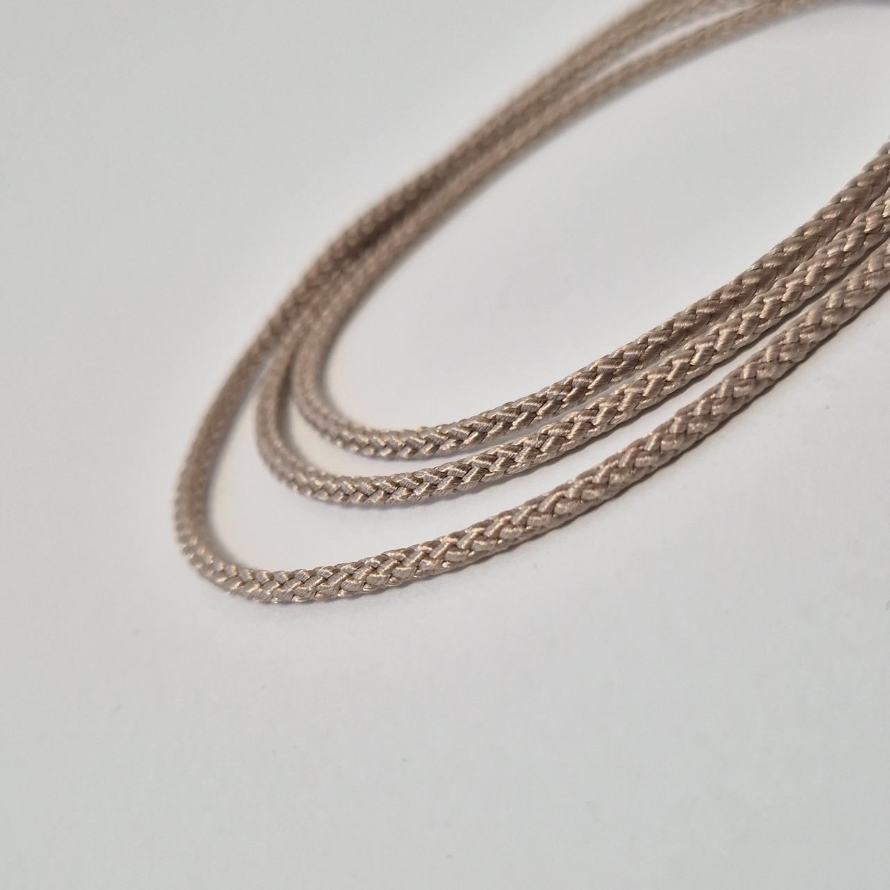 Шнурок на шию шейк срібло 925 проби 0,98 г 2 мм 55 см Коричнево-бежевий (6010/2ш) - фото 3 Шнурок на шию шейк срібло 925 проби 0,98 г 2 мм 55 см Коричнево-бежевий (6010/2ш) - фото 3