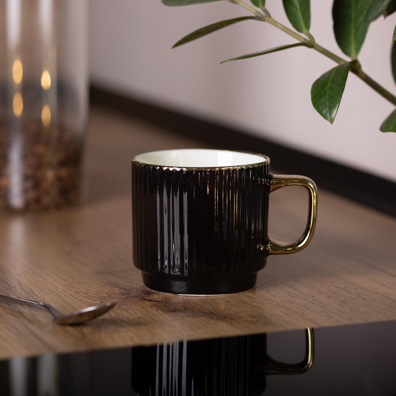 Чашка керамическая 300 мл Черный (RX-N231129B) - фото 2