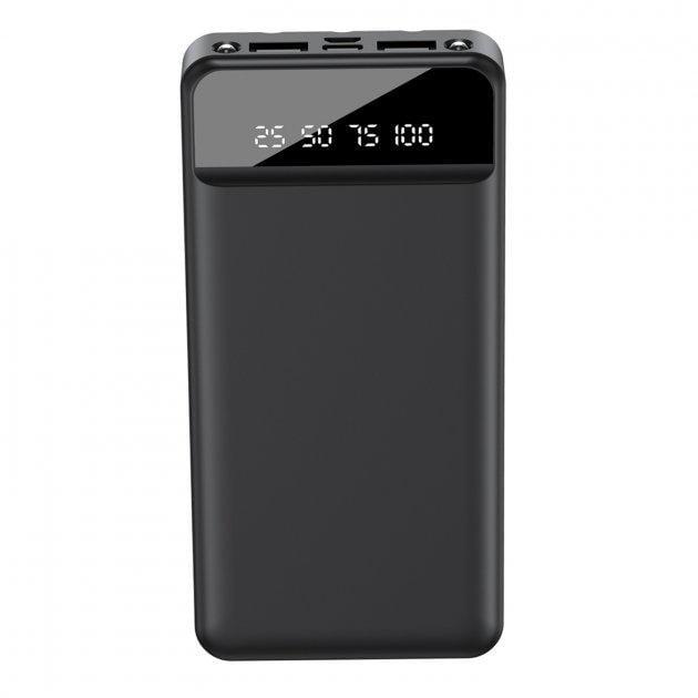 Павербанк XPRO PR163 с индикацией зарядки и фонариком 20000 mAh Черный (32737-01)