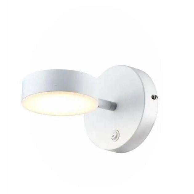 Бра настенное светодиодное Sirius с круглым плафоном 3000K IP20 8733-W 7W Белый (28686539)