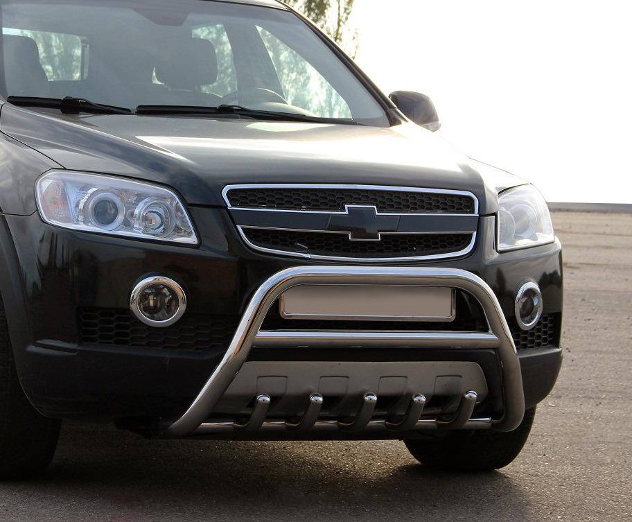 Передняя дуга WT003 CAN для Chevrolet Captiva 2006-2019 гг. нержавеющая сталь Хром
