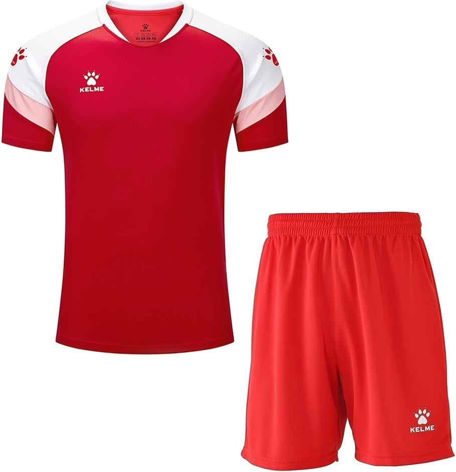 Комплект футбольной формы KELME BRAVO XL Красно-белый (9610_8351ZB1143.9600)