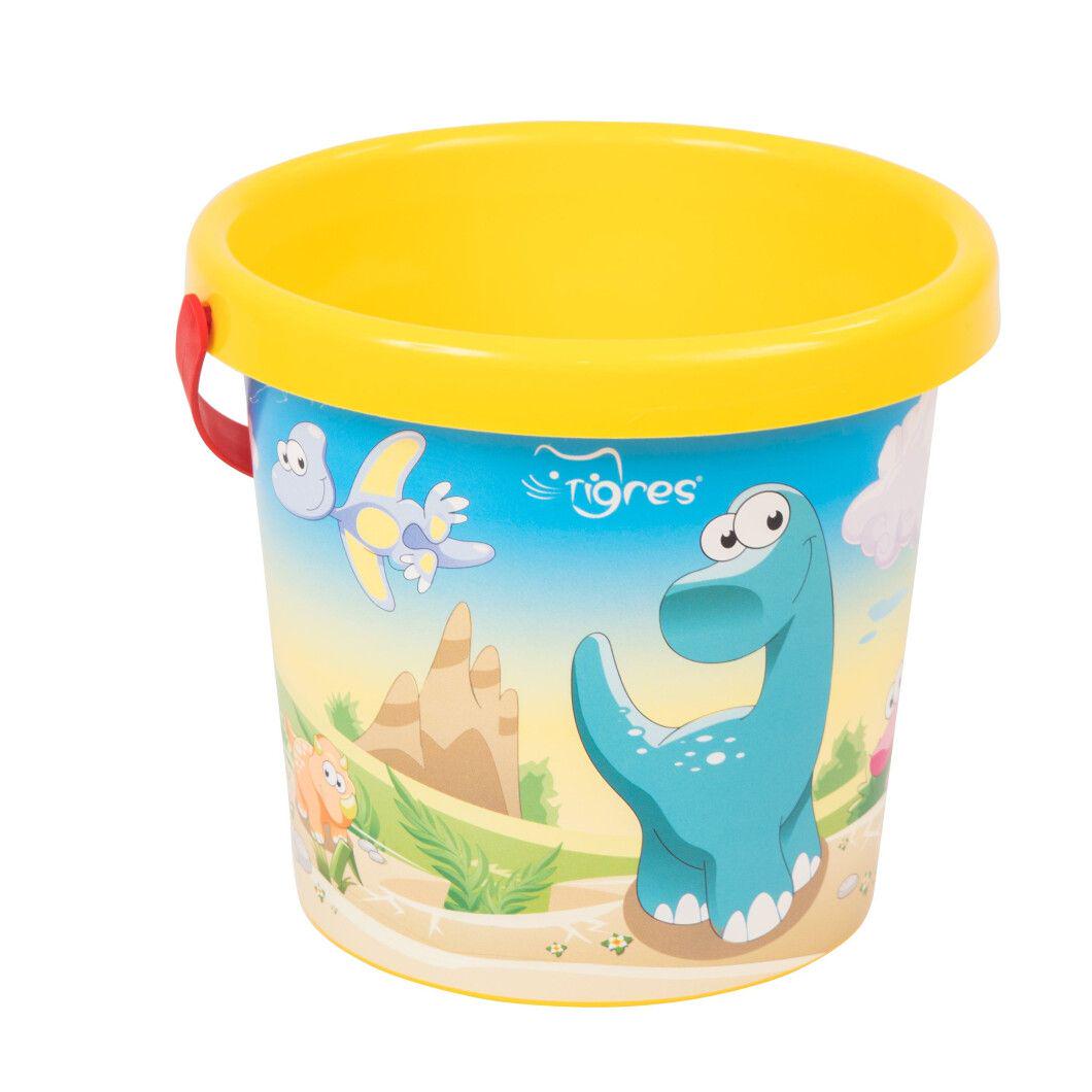 Дитяче Відерце для піску Tigres з термонаклейкою 1 л Жовтий Дитяче Відерце для піску Tigres з термонаклейкою 1 л Жовтий