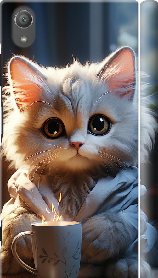Чехол на Sony Xperia XA1 Plus G3412 White cat (5646m-1129-42517)