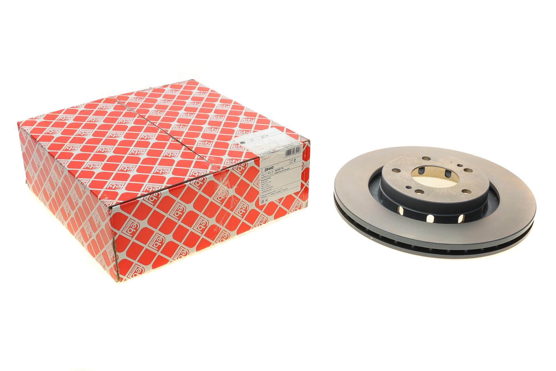 Диск гальмівний передній FEBI BILSTEIN для Mitsubishi Outlander 03-/Citroen C-Crosser 07- 294x24 мм (28440)