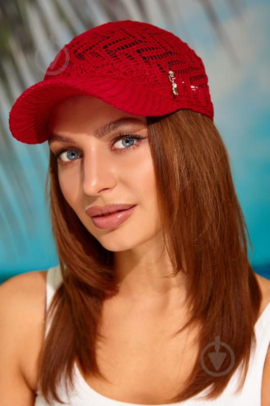 Ажурная вязаная женская бейсболка (4957) Braxton красный Ажурная вязаная женская бейсболка (4957) Braxton красный