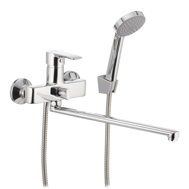 Смеситель для ванны Cron Columbia 008 из силумина Стальной (CR0197)