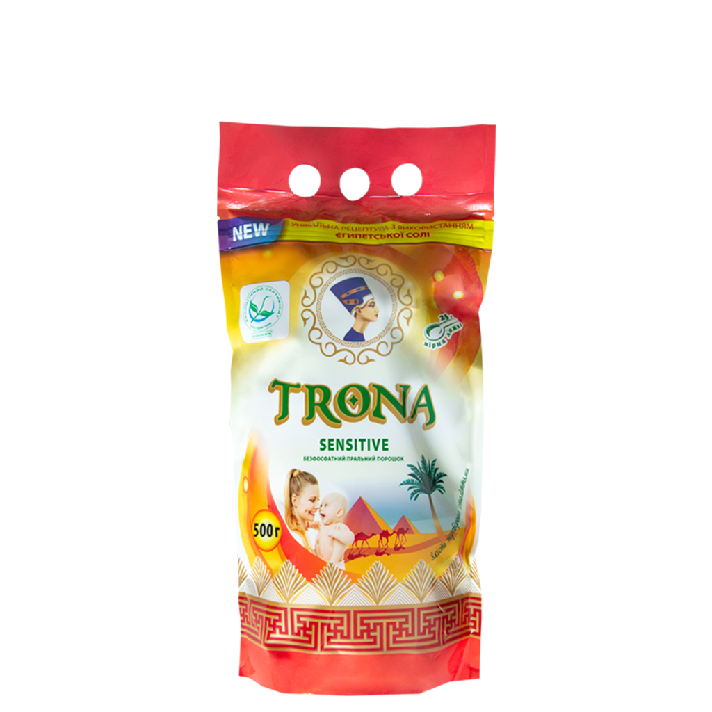 Пральний Еко порошок для машинного та ручного прання дитячих речей Trona sensitive 0,5 кг Пральний Еко порошок для машинного та ручного прання дитячих речей Trona sensitive 0,5 кг