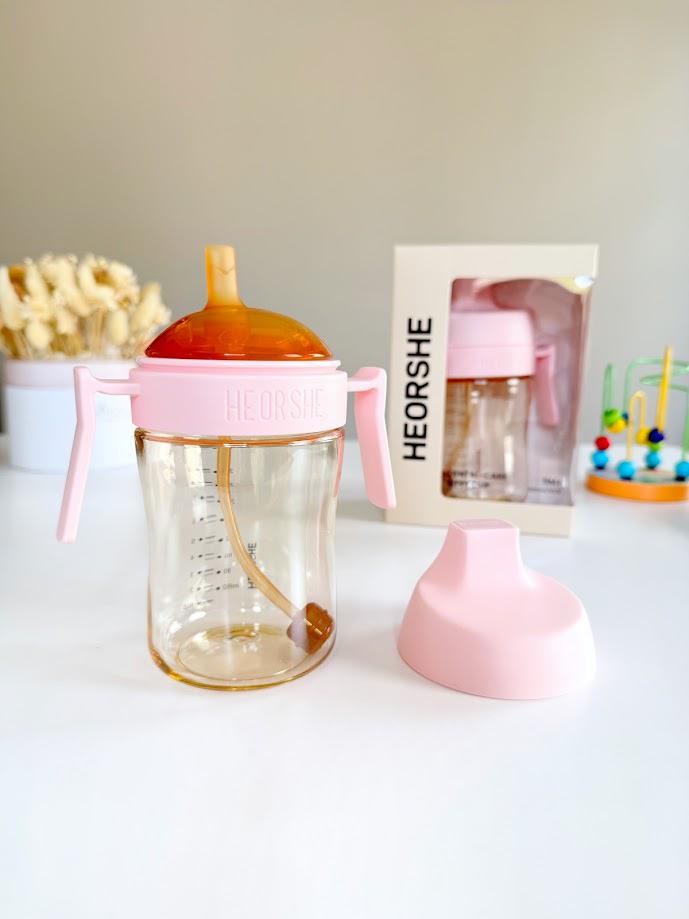 Поїльник дитячий HEORSHE 9+ міс 300 мл Рожевий (28056552) - фото 5