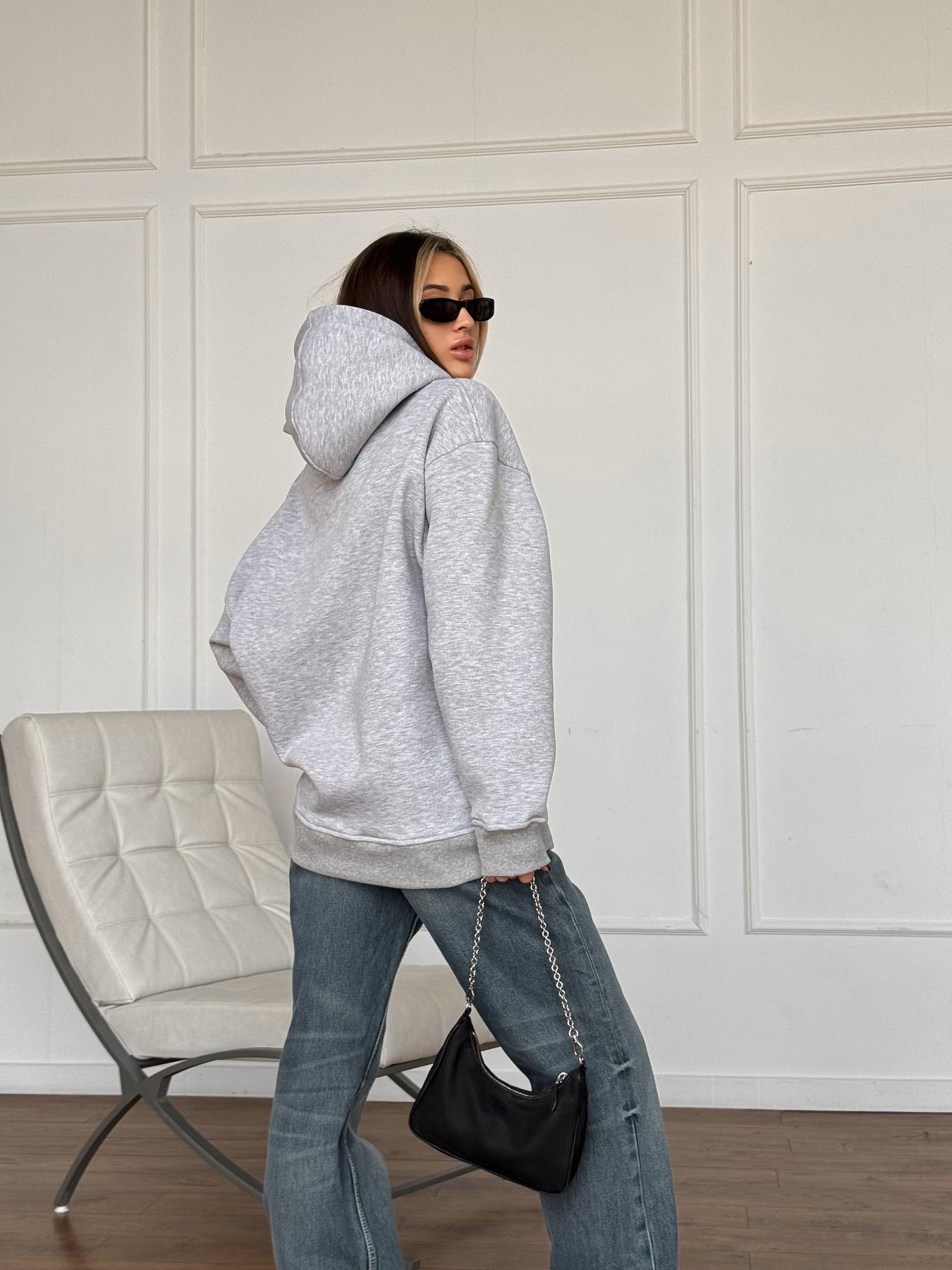 Кофта женская Over зимняя флисовая XL Серый (26320/3/5) - фото 4 Кофта женская Over зимняя флисовая XL Серый (26320/3/5) - фото 4