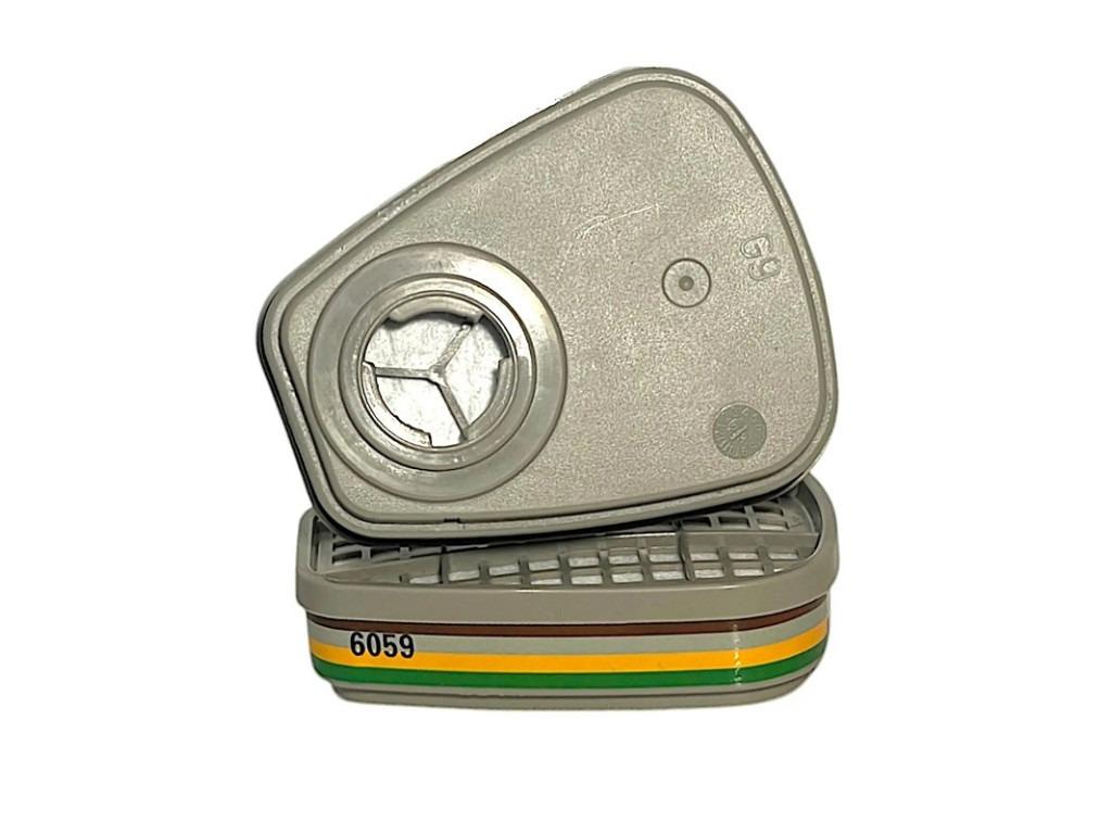 Фильтр 3M 6059 защитный от газов/паров и аммиака для респираторов 6000/7000 и масок с байонетным креплением - фото 4 Фильтр 3M 6059 защитный от газов/паров и аммиака для респираторов 6000/7000 и масок с байонетным креплением - фото 4