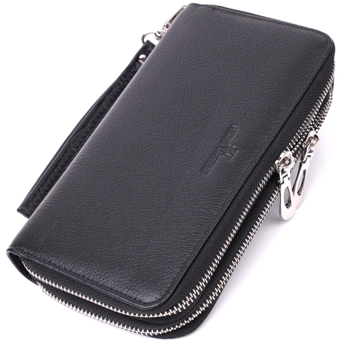 Клатч мужской кожаный ST Leather 22531 2 отделения Черный