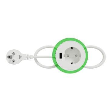 Блок Schneider Electric Unica System+ 1 розетка с коробкой и USB Белый (INS44004)