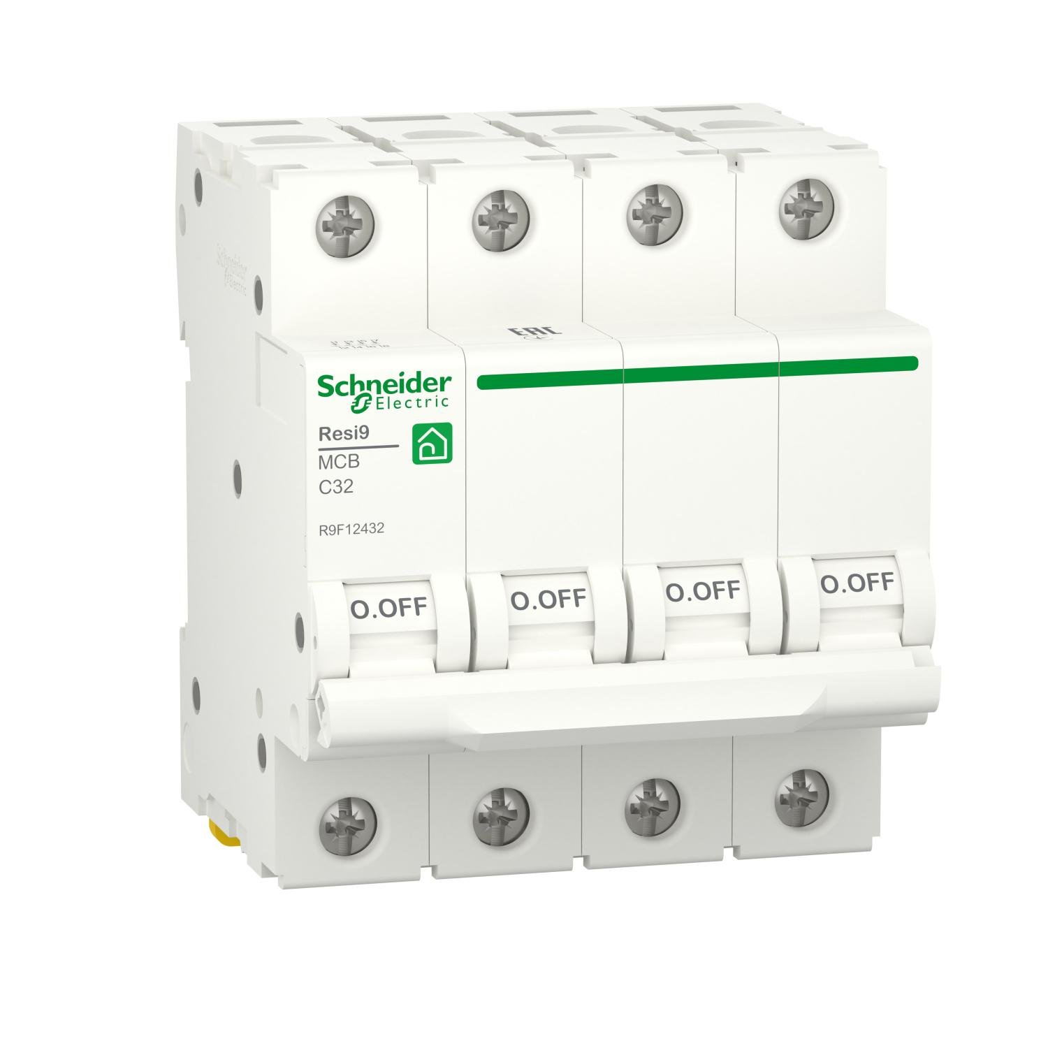 Автоматический выключатель Schneider Electric RESI932 A 4P кривая С 6 kA (R9F12432)